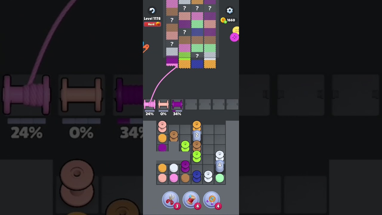 Knit Out Level 1178: Knit Out Game Level 1178