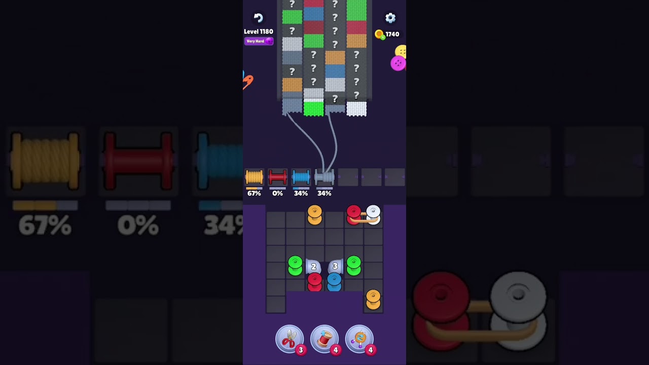 Knit Out Level 1180: Knit Out Game Level 1180