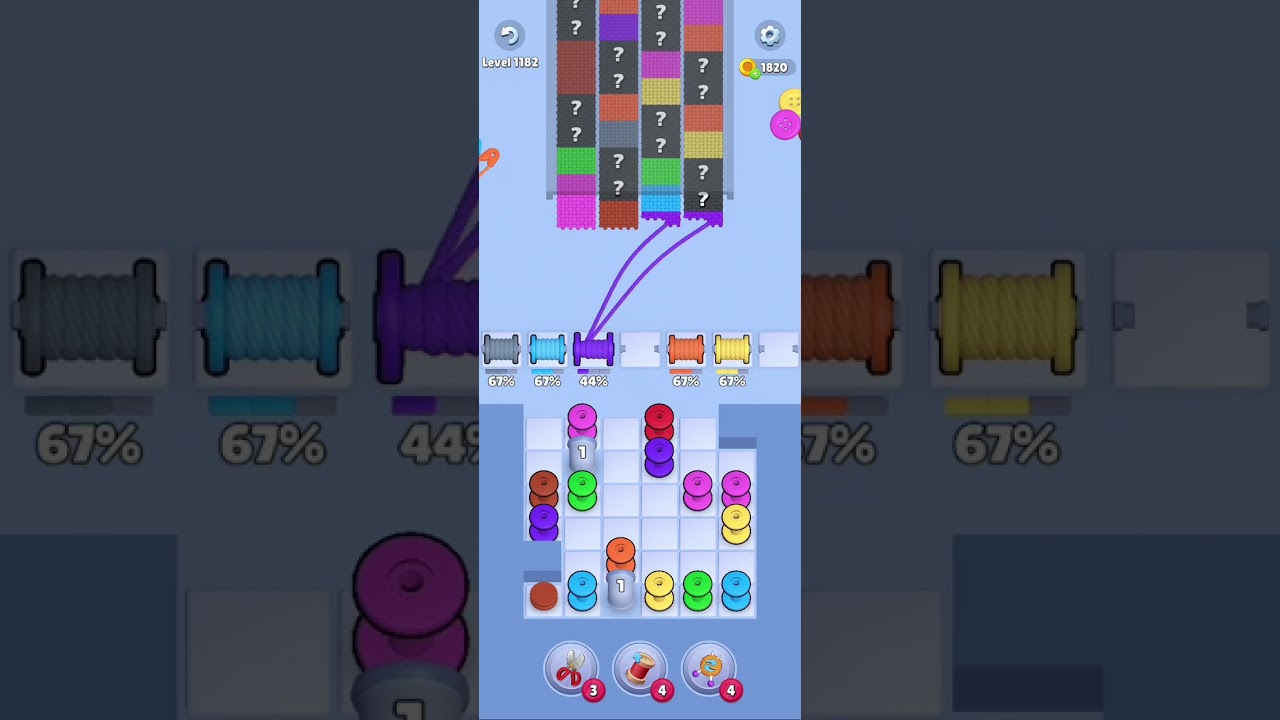 Knit Out Level 1182: knit Out Game Level 1182