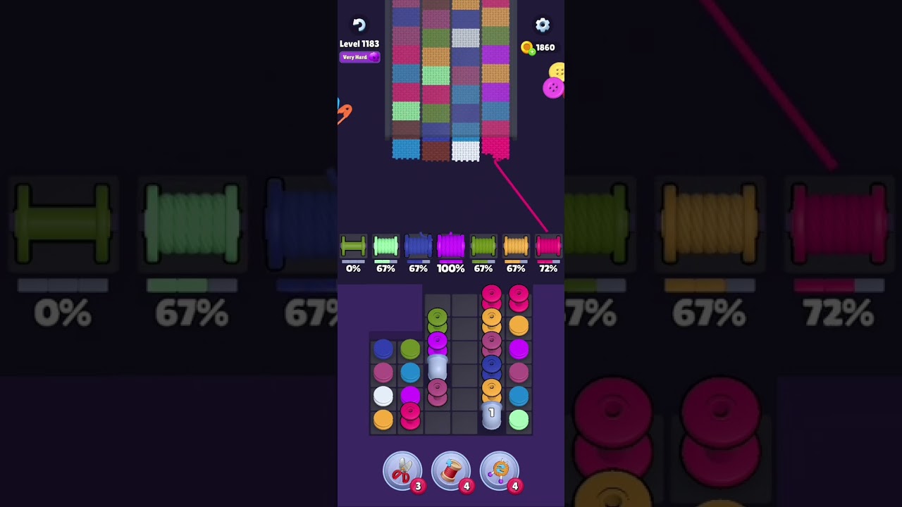 Knit Out Level 1183: Knit Out Game Level 1183