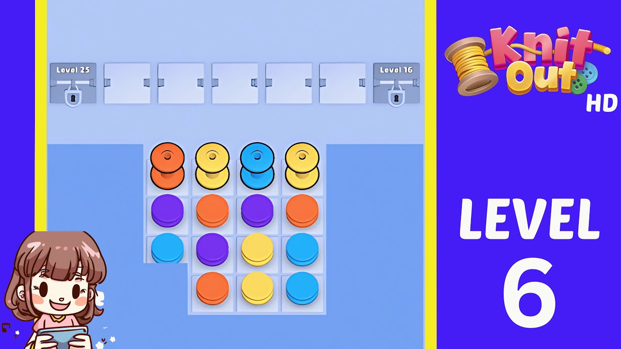 Knit Out Level 6: 找出不同的颜色